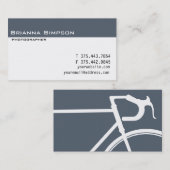 灰色および白い自転車の名刺 名刺 (正面/裏面)