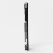 灰色および白い花。 花パターン Case-Mate iPhoneケース (裏面/左)