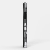 灰色および白い花。 花パターン Case-Mate iPhoneケース (裏面/右)