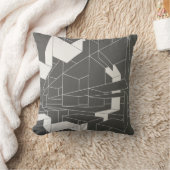 灰色および白い装飾用クッション クッション (ブランケット)