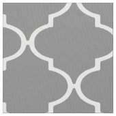 灰色および白くカスタムなクローバーの生地 ファブリック (クローズアップ)