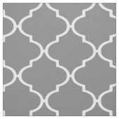 灰色および白くカスタムなクローバーの生地 ファブリック (見本)