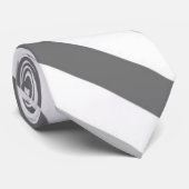 灰色および白のストライプ ネクタイ (ロール)