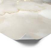 灰色および白色アルコールインク ポスター (角)