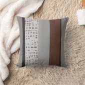 灰色および錆のモダンパターン クッション (ブランケット)