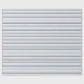 灰色および青い縞 ラッピングペーパー (フラット)