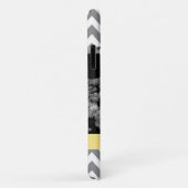 灰色および黄色のジグザグ形のパーソナライズな写真 Case-Mate iPhoneケース (裏面/右)