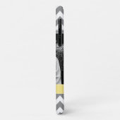 灰色および黄色のジグザグ形のパーソナライズな写真 Case-Mate iPhoneケース (裏面/左)