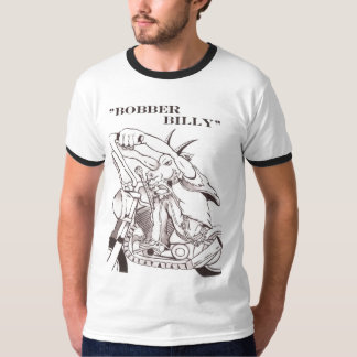 灰色および黒いビリー Tシャツ