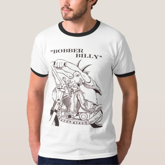 灰色および黒いビリー Tシャツ (正面)