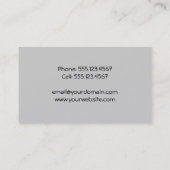 灰色および黒いプロフィールカード 名刺 (裏面)