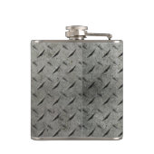 灰色および黒い産業生物学的災害［有害物質］の鋼鉄効果 フラスク (裏面)