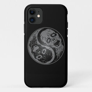 灰色および黒い陰陽のゾンビ iPhone 11 ケース
