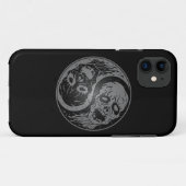 灰色および黒い陰陽のゾンビ Case-Mate iPhoneケース (裏面(横))