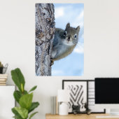 灰色お洒落リス ポスター (ホームオフィス)