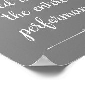 灰色お願い座ってバスルームの芸術 ポスター (角)