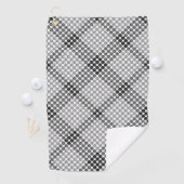 灰色から黒のボールまたは穴、十字形の正方形 ゴルフタオル (インサイチュ)