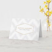 灰色か白人デザイナーのNotecardイカットパターン カード (黄色い花)