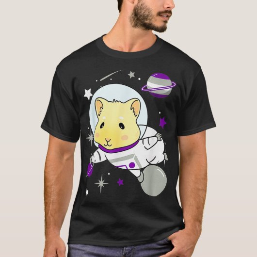 灰色がかったギニア豚の宇宙灰色がかった性プライド Tシャツ (正面)