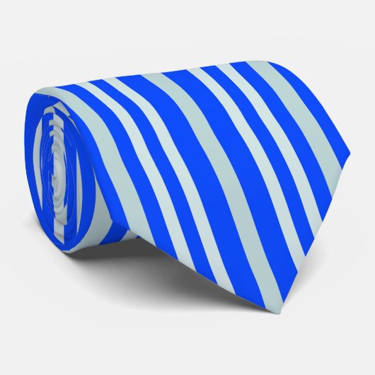 灰色がかった灰色の緑のストライプ線の青 ネクタイ (ロール)