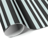 灰色がかった灰色の緑のストライプ線の黒 ラッピングペーパー (ロールコーナー)