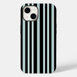 灰色がかった灰色の緑のストライプ線の黒 Case-Mate iPhone 14ケース