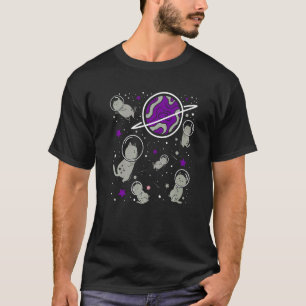 灰色がかった猫の宇宙灰色がかった性プライド Tシャツ