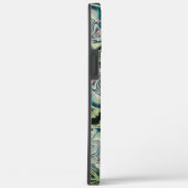 灰色がかった緑と緑がかったシアンのthroの繰り返し Case-Mate iPhoneケース (裏面 / 右)