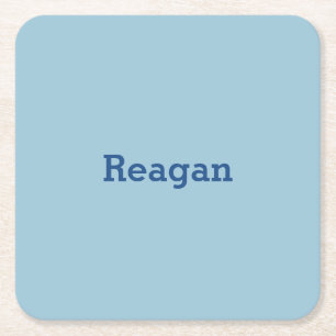 灰色がかった緑の青がカスタマイズ可能 スクエアペーパーコースター