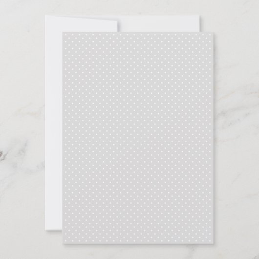 灰色がかった青い可愛いかわいい、猫動物の赤ちゃんシャワードット 招待状 (裏面)