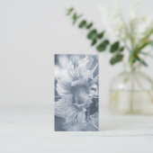 灰色がかった青のマクロヒマワリ 名刺 (スタンド正面)