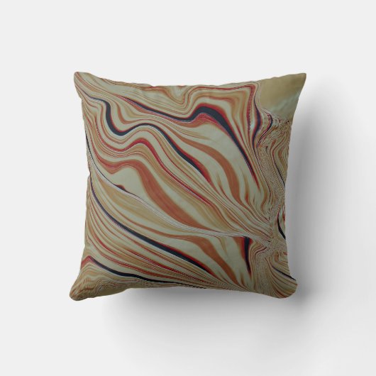 灰色がかった黄褐色のオレンジ色の混合塩基の波 クッション (裏面)