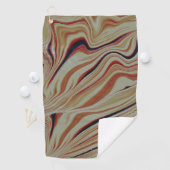 灰色がかった黄褐色のオレンジ色の混合塩基の波 ゴルフタオル (インサイチュ)