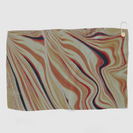 灰色がかった黄褐色のオレンジ色の混合塩基の波 ゴルフタオル