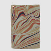 灰色がかった黄褐色のオレンジ色の混合塩基の波 ゴルフタオル (正面)