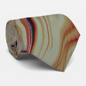 灰色がかった黄褐色のオレンジ色の混合塩基の波 ネクタイ (ロール)