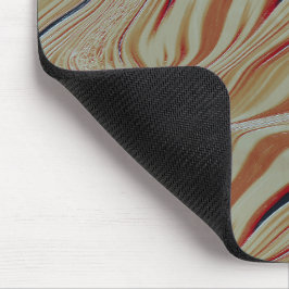 灰色がかった黄褐色のオレンジ色の混合塩基の波 マウスパッド