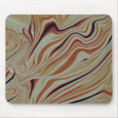 灰色がかった黄褐色のオレンジ色の混合塩基の波 マウスパッド (正面)
