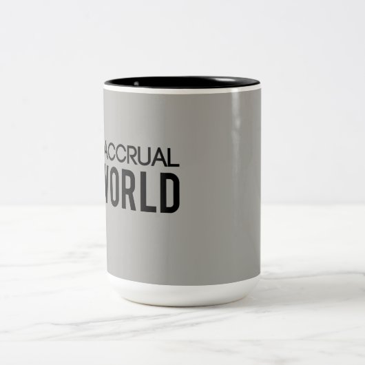 灰色それは増加の世界の会計士です ツートーンマグカップ (中央)