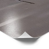 灰色で反射した若いフラミンゴ フォトプリント            (角)