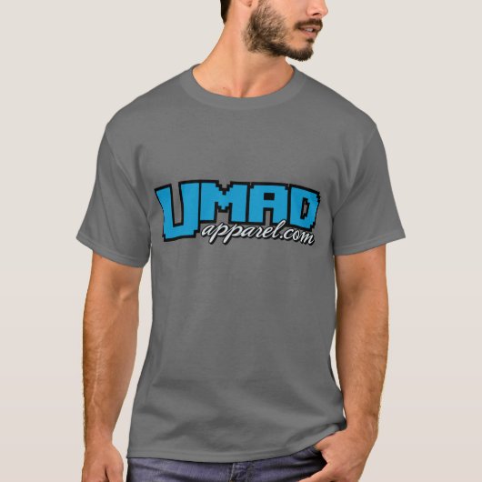 灰色で青いですか銀製umad tシャツ (正面)