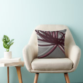 灰色とブルゴーニュの芸術的抽象芸術 クッション (椅子)