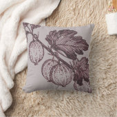 灰色とブルゴーニュ植物学 |グースベリー クッション (ブランケット)