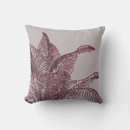 灰色とブルゴーニュ植物学 | Palm クッション