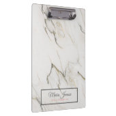 灰色とベージュ大理石 クリップボード (右)