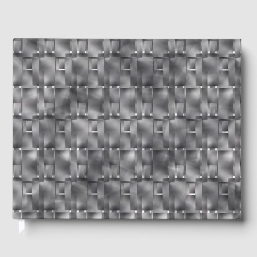 灰色と暗い斑点の長方形型枠 ゲストブック (正面)