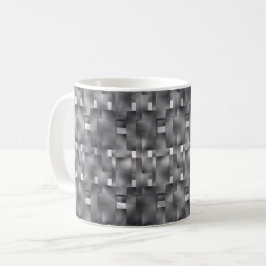 灰色と暗い斑点の長方形型枠 コーヒーマグカップ