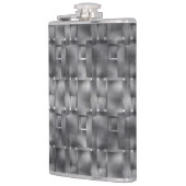 灰色と暗い斑点の長方形型枠 フラスク (左)