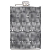 灰色と暗い斑点の長方形型枠 フラスク (正面)