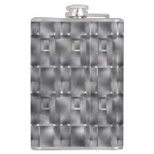 灰色と暗い斑点の長方形型枠 フラスク (裏面)